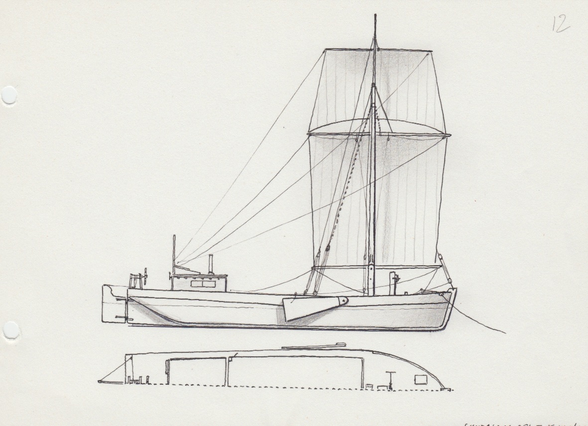213 Maine - gundalow del fiume Kennebec
